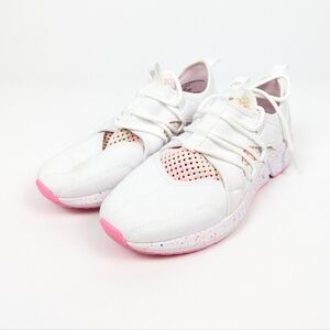 Fabletics White Pink Speckle Brookside Performance Sneaker Size 6.5